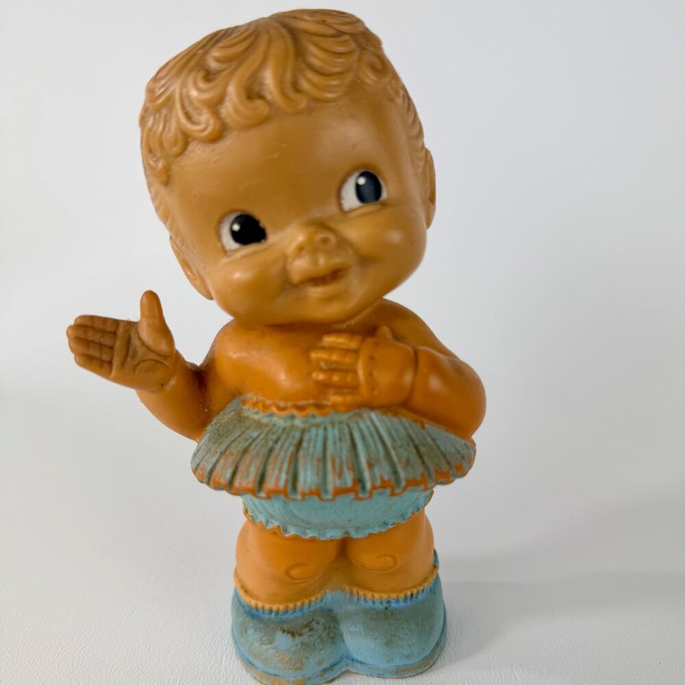 Alan Jay 1950s Vintage Molded‎ Rubber Doll Bue Tutu